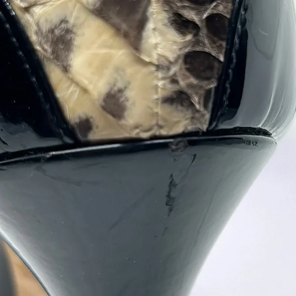 Jimmy Choo Authenticated Snakeskin Black Stiletto Heels Shoes *Sz 41/US Sz 11* - Picture 12 of 12